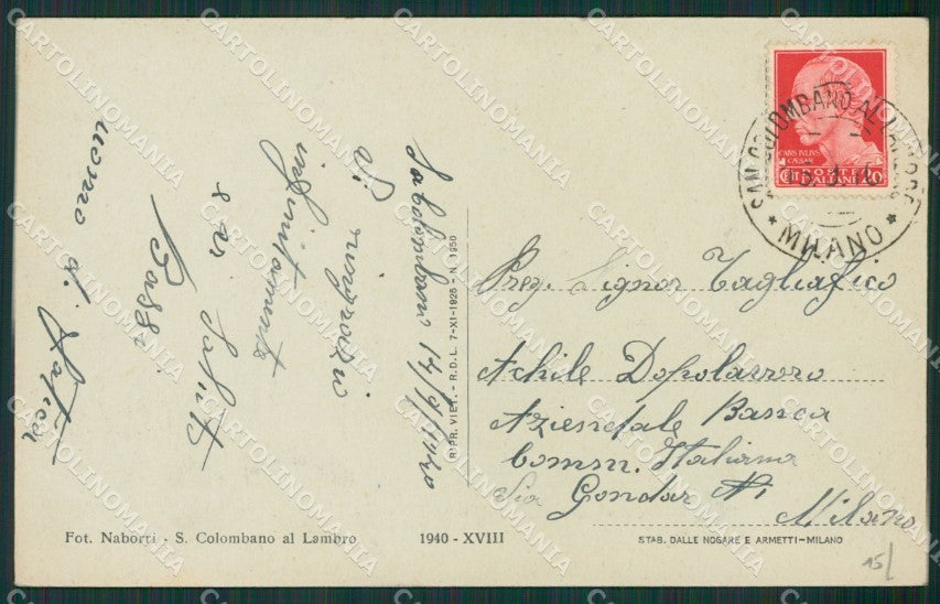 Milano San Colombano al Lambro Redi cartolina KV5914 – retro