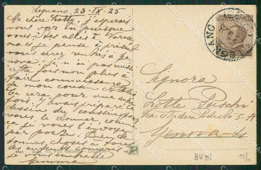 Milano Legnano Battaglia di Butti cartolina KV5922 – retro