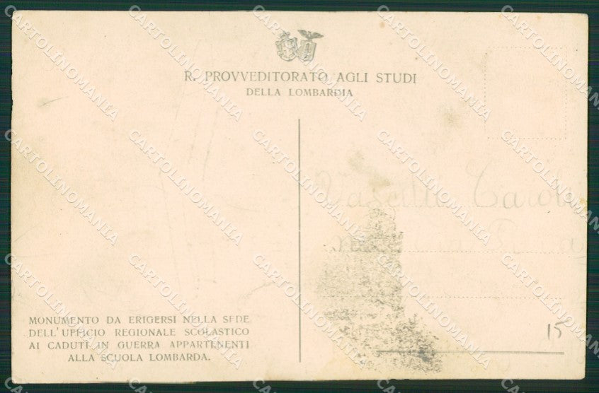 Milano Provveditorato agli Studi delle Lombardia cartolina KV5926 – retro