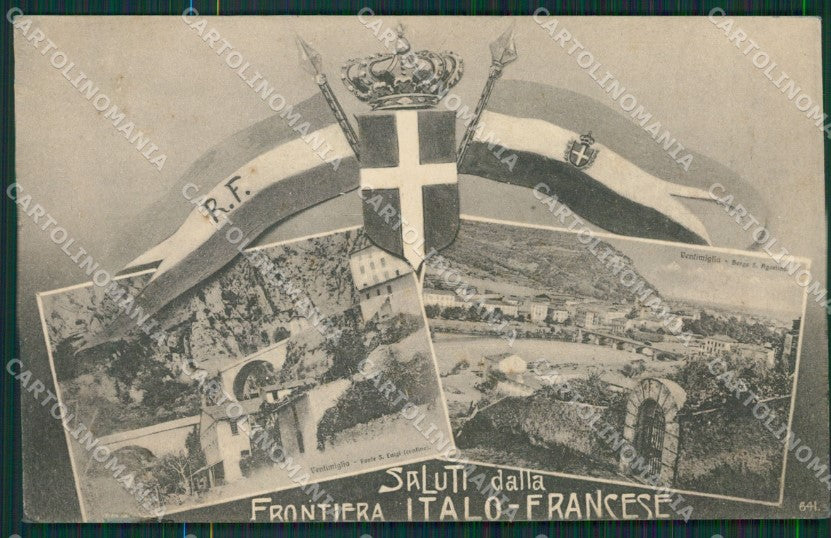 Imperia Ventimiglia Grimaldi Frontiera Saluti da cartolina KV5929 – fronte