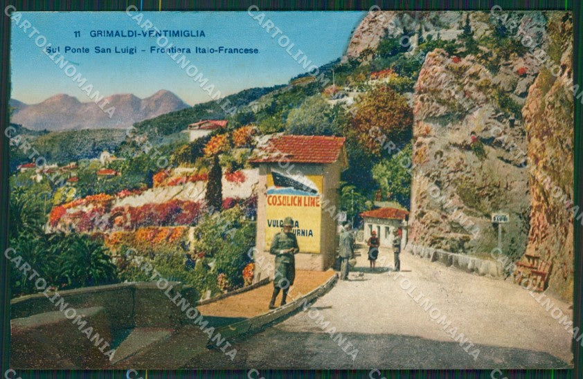 Imperia Ventimiglia Grimaldi Ponte San Luigi ABRASA PIEGA cartolina KV5941 – fronte