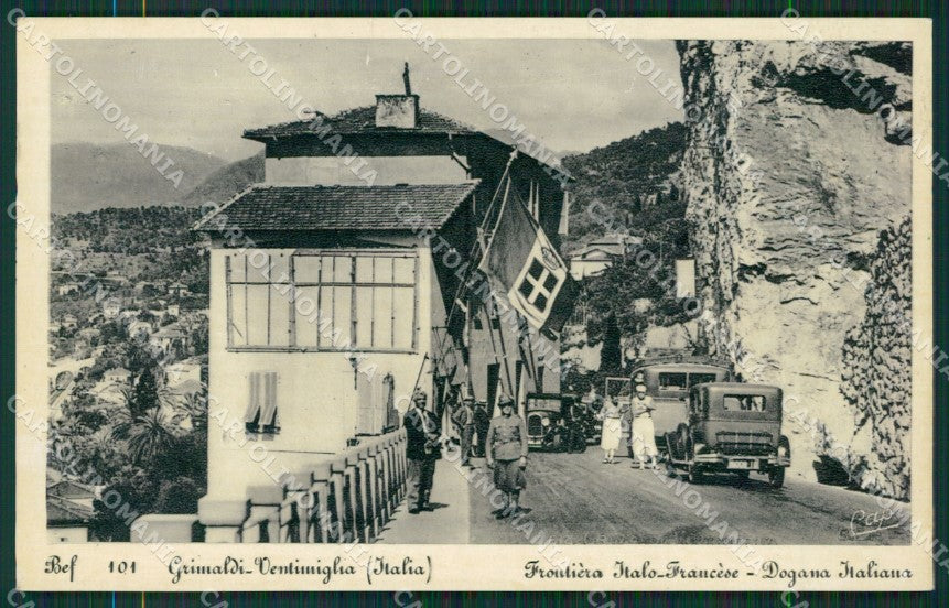 Imperia Ventimiglia Grimaldi Frontiera Auto STRAPPINO cartolina KV5955 – fronte