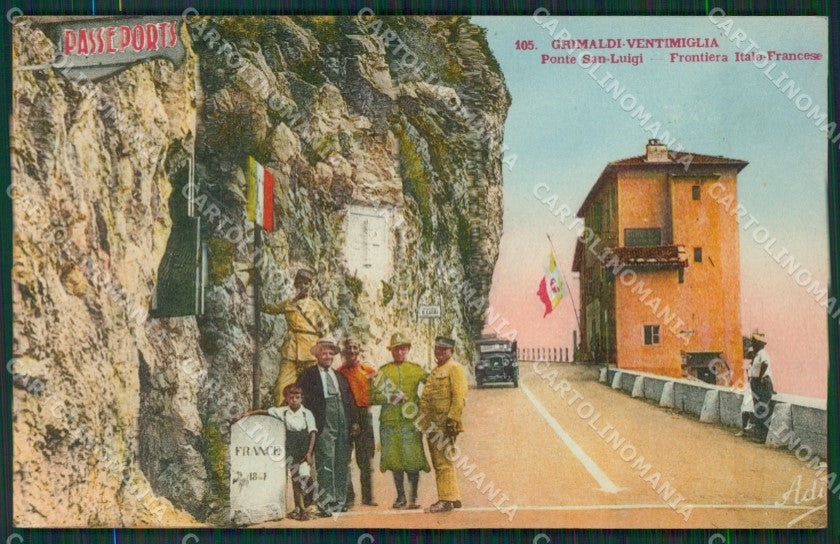Imperia Ventimiglia Grimaldi Ponte San Luigi Frontiera Auto cartolina KV5958 – fronte