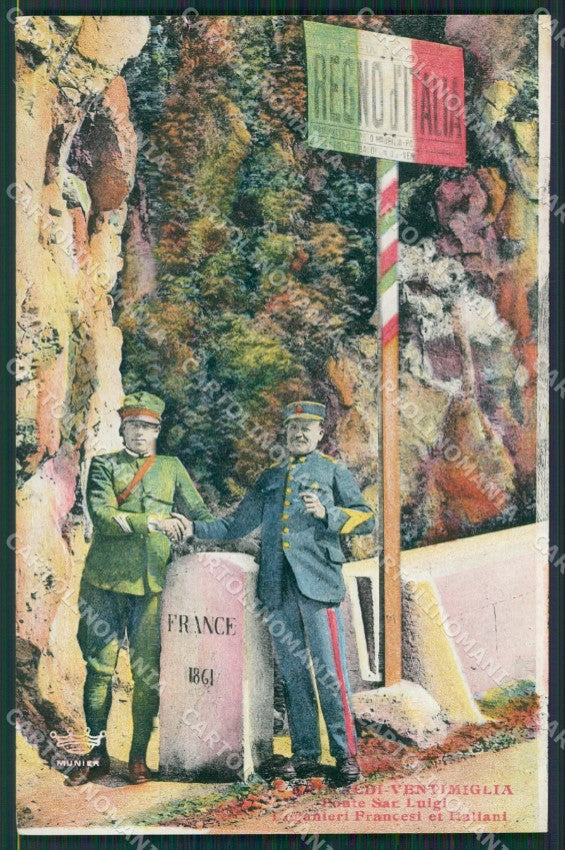 Imperia Ventimiglia Grimaldi Ponte San Luigi ABRASA cartolina KV5962 – fronte