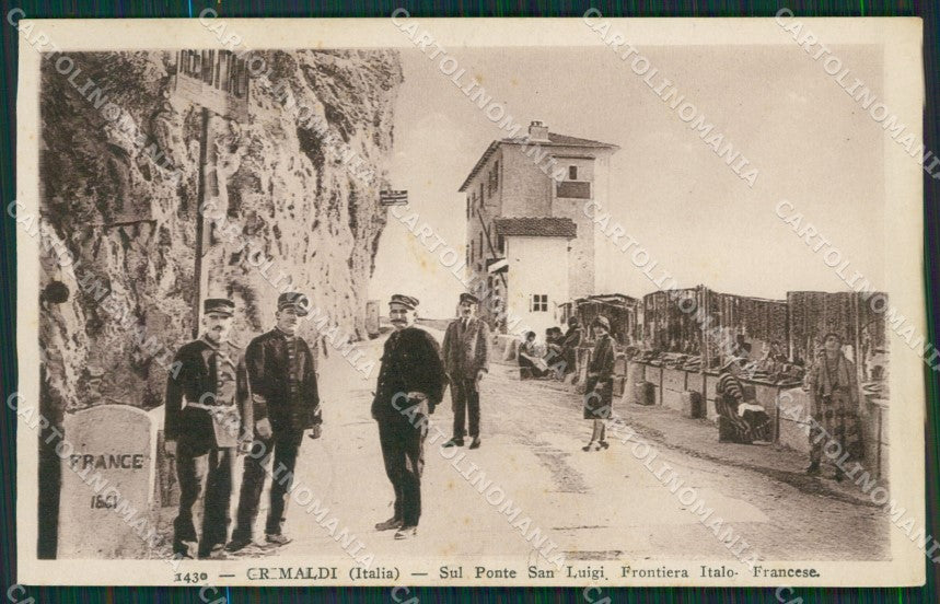 Imperia Ventimiglia Grimaldi Ponte San Luigi Frontiera PIEGHINA cartolina KV5971 – fronte