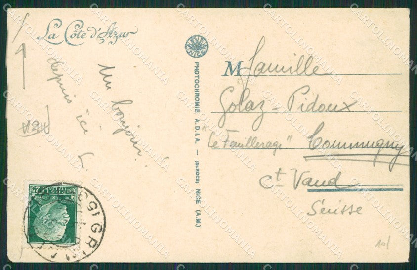 Imperia Ventimiglia Grimaldi Ponte San Luigi Frontiera PIEGA cartolina KV5977 – retro