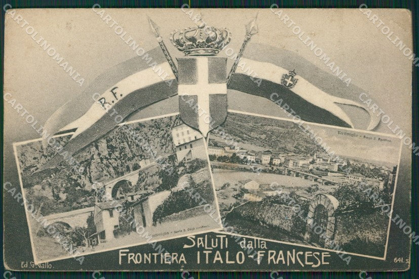 Imperia Ventimiglia Grimaldi Frontiera Saluti da cartolina KV5984 – fronte