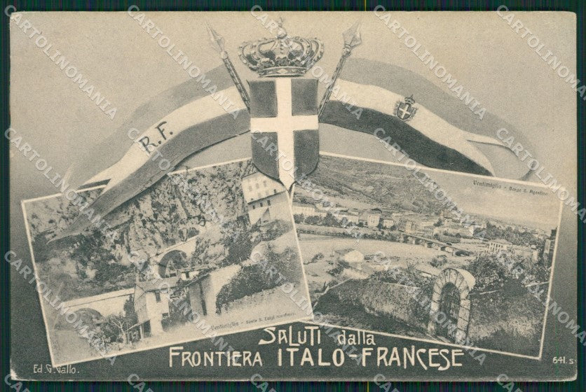 Imperia Ventimiglia Grimaldi Frontiera Saluti da cartolina KV5985 – fronte