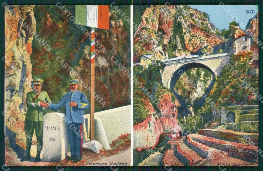 Imperia Ventimiglia Frontiera PIEGA cartolina KV6062 – fronte