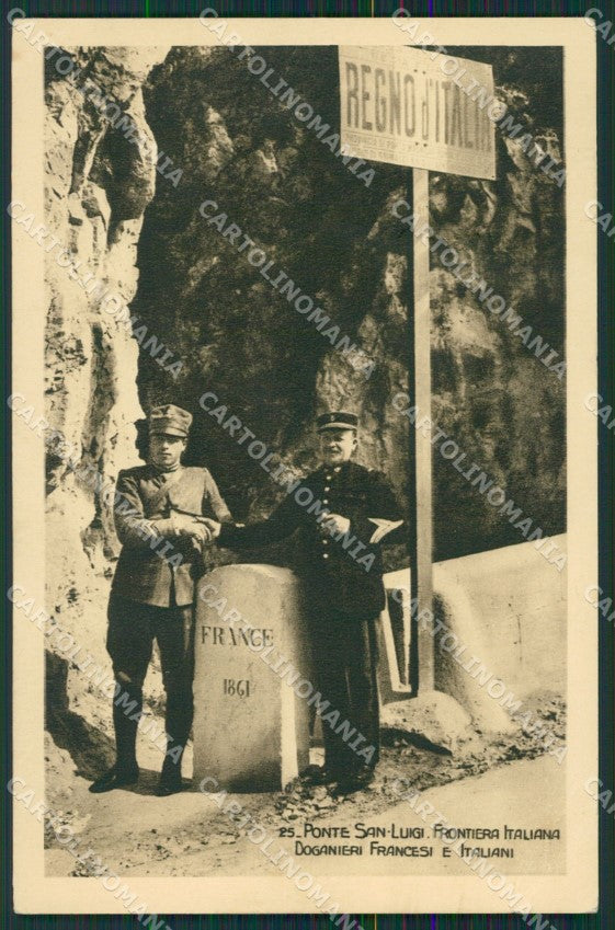 Imperia Ventimiglia Grimaldi Ponte San Luigi Frontiera PIEGHINE cartolina KV6065 – fronte