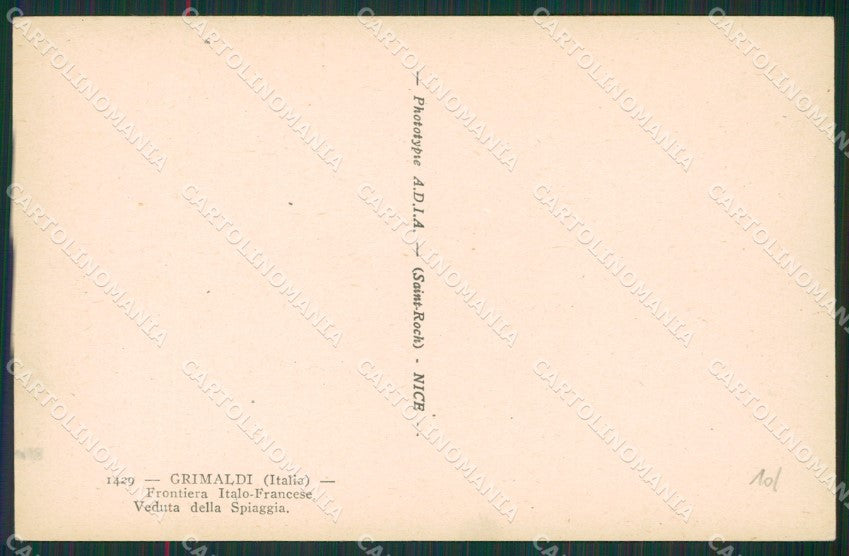 Imperia Ventimiglia Grimaldi Frontiera cartolina KV6076 – retro