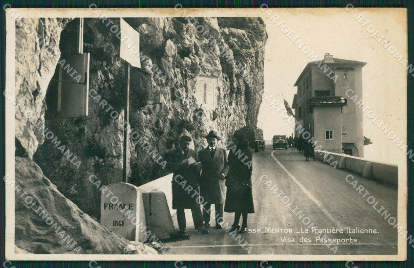 Francia Menton Mentone Frontiera Foto cartolina KV6090 – fronte