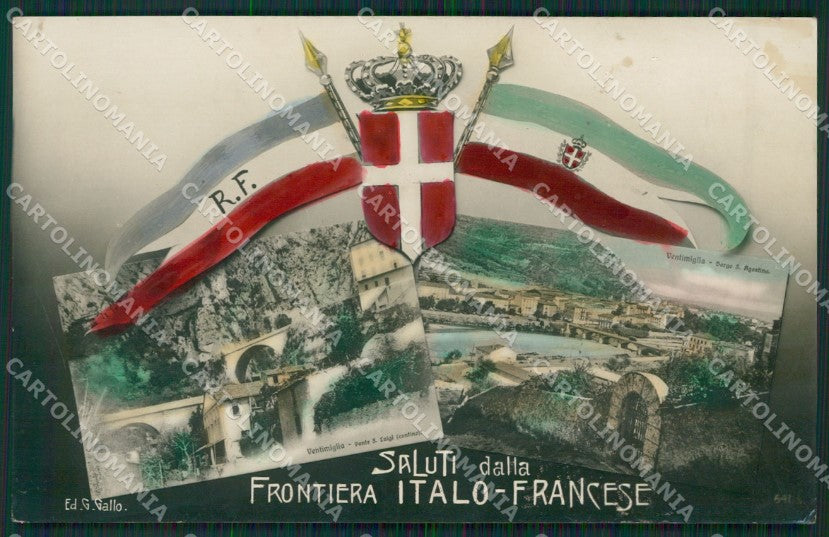 Imperia Ventimiglia Grimaldi Frontiera Saluti da Foto cartolina KV6091 – fronte
