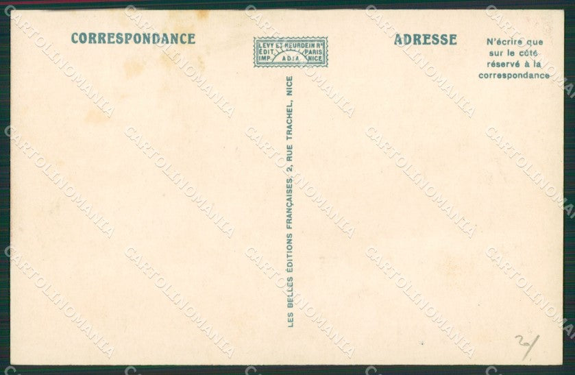 Francia Menton Mentone Frontiera cartolina KV6102 – retro