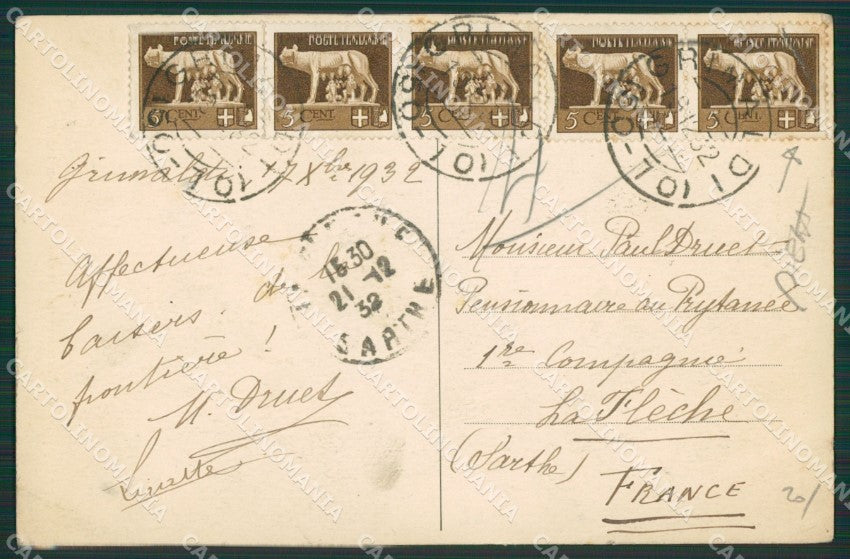 Imperia Ventimiglia Grimaldi Ponte San Luigi Frontiera PIEGHE cartolina KV6103 – retro