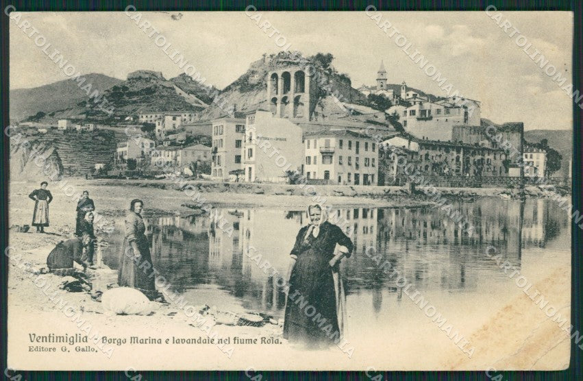 Imperia Ventimiglia Borgo Marina PIEGHE cartolina KV6119 – fronte