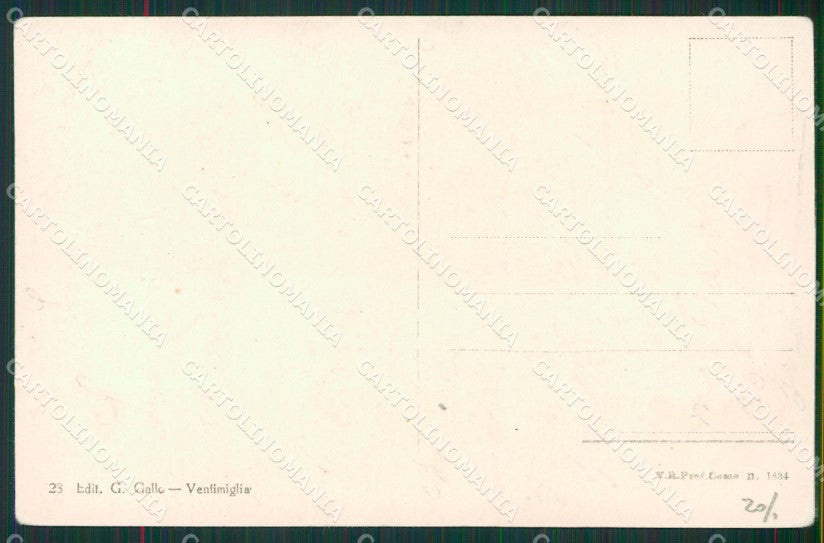Imperia Ventimiglia Borgo Marina cartolina KV6120 – retro