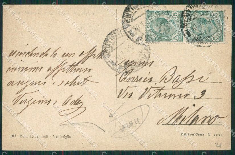 Imperia Ventimiglia PIEGA cartolina KV6123 – retro
