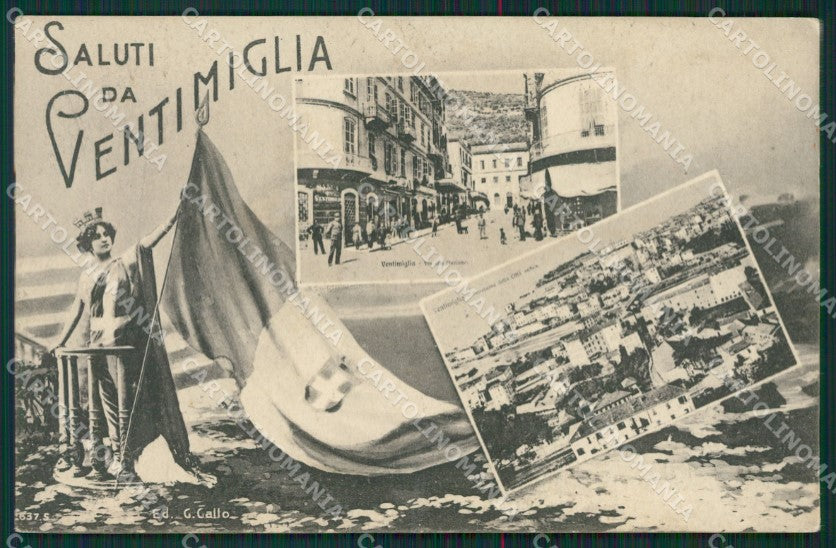 Imperia Ventimiglia Saluti da cartolina KV6140 – fronte