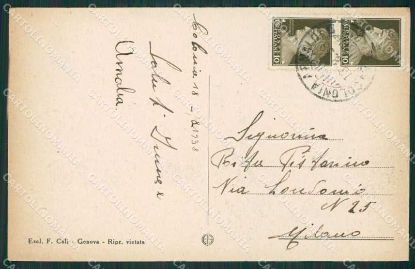 Genova Uscio Colonia Arnaldi cartolina KV6190 – retro