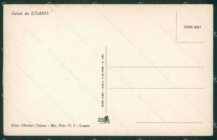 Savona Loano cartolina KV6200 – retro