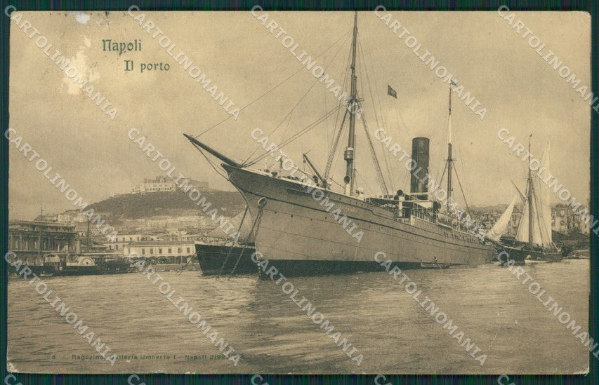 Napoli Città Nave ABRASA cartolina KV6209 – fronte