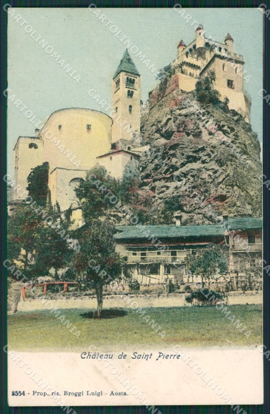 Aosta Saint Pierre Castello di cartolina KV6213 – fronte