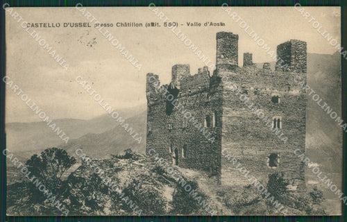 Aosta Chatillon Ussel Castello di Genta cartolina KV6215 – fronte