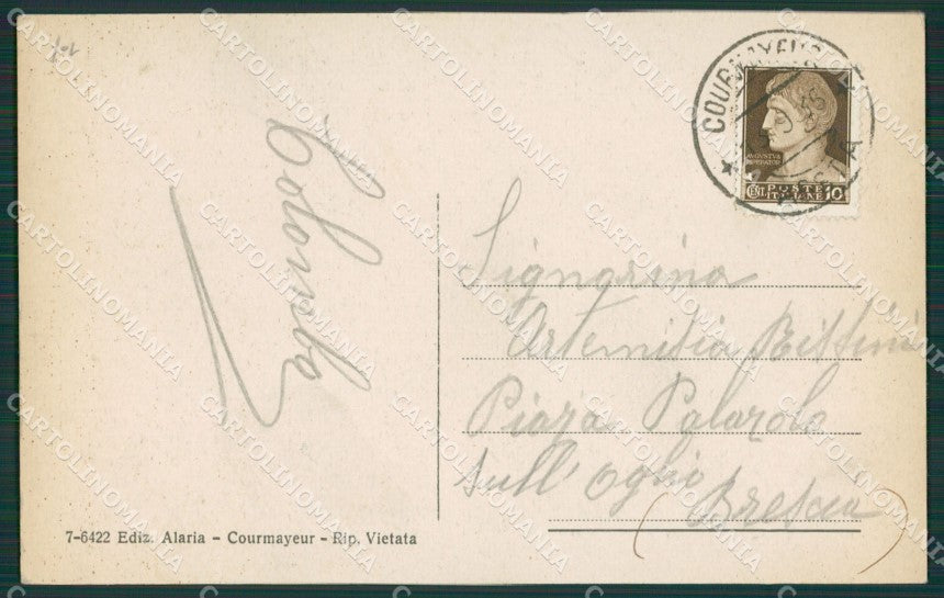 Aosta Courmayeur Entreves cartolina KV6243 – retro