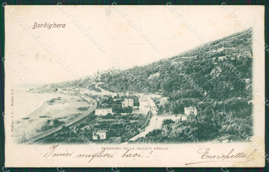 Imperia Bordighera cartolina KV6258 – fronte