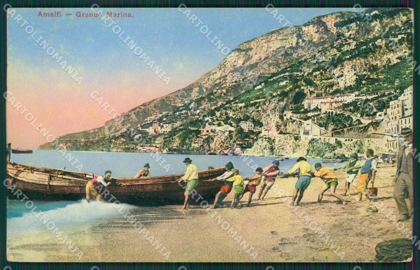 Salerno Amalfi Marina Grande cartolina KV6306 – fronte