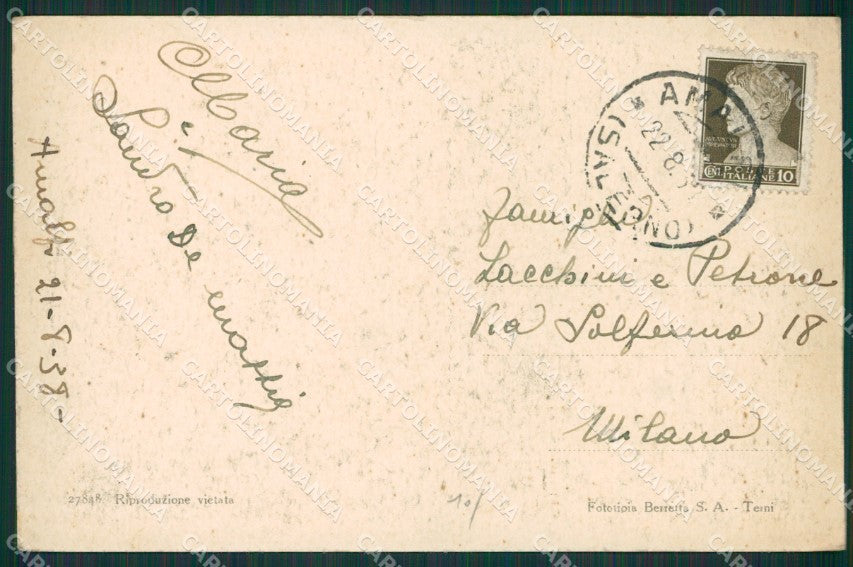 Salerno Amalfi cartolina KV6314 – retro