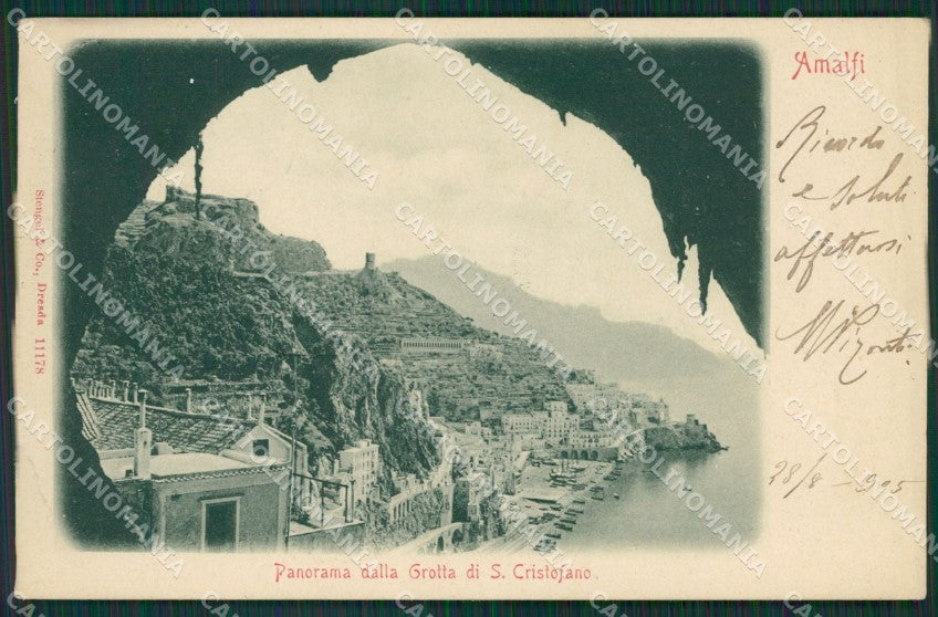 Salerno Amalfi Grotta San Cristofano PIEGA cartolina KV6317 – fronte
