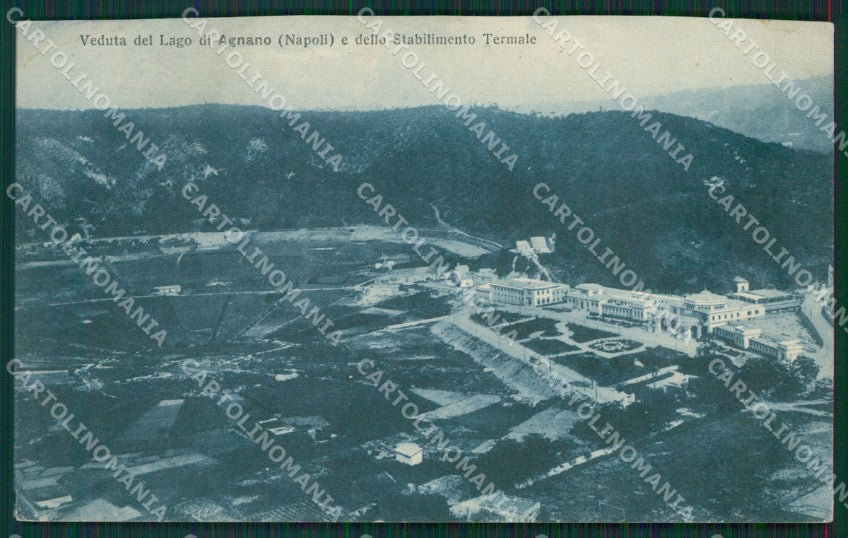 Napoli Agnano Lago di Terme RIFILATA cartolina KV6358 – fronte