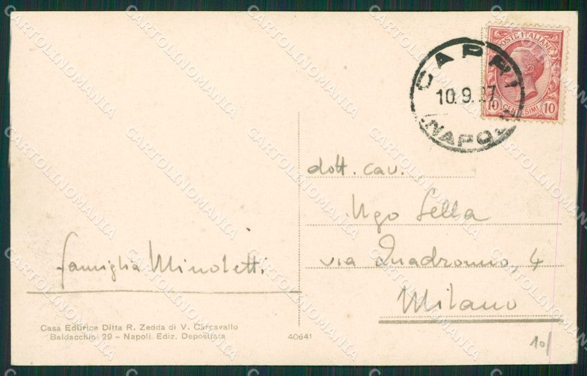 Napoli Capri Punta Tiberio cartolina KV6392 – retro