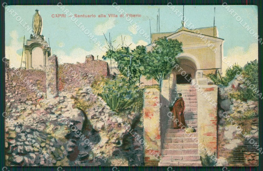 Napoli Capri Santuario Villa Tiberio cartolina KV6399 – fronte