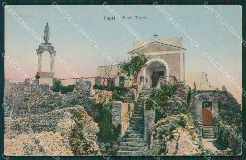 Napoli Capri Monte Tiberio cartolina KV6400 – fronte