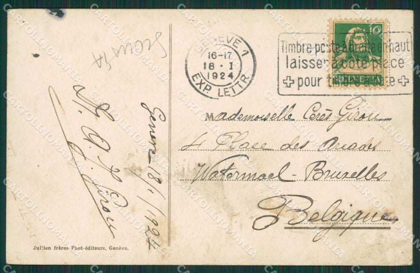 Aosta Gran San Bernardo Cane SCOLLATA cartolina KV6434 – retro
