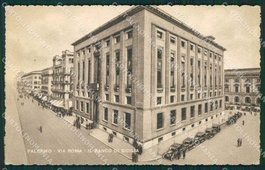 Palermo Città Banca Auto cartolina KV6440 – fronte