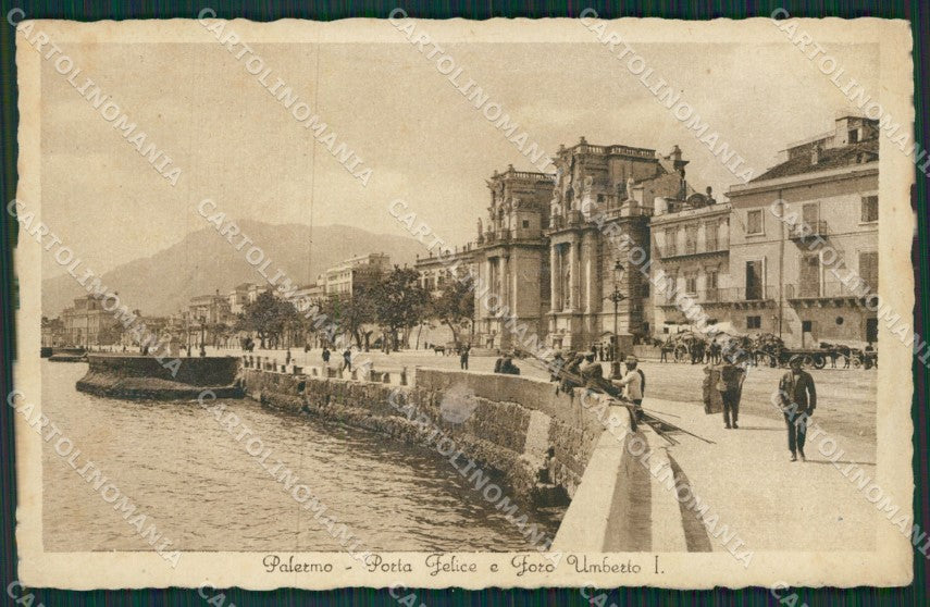 Palermo Città Porta Felice PIEGA cartolina KV6442 – fronte