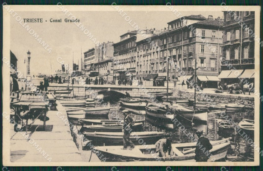 Trieste Città Barche cartolina KV6448 – fronte