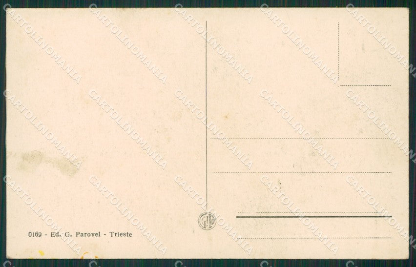 Trieste Città Barche cartolina KV6448 – retro