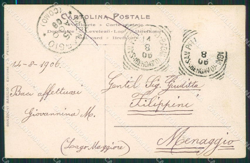 Bergamo San Pellegrino cartolina KV6451 – retro