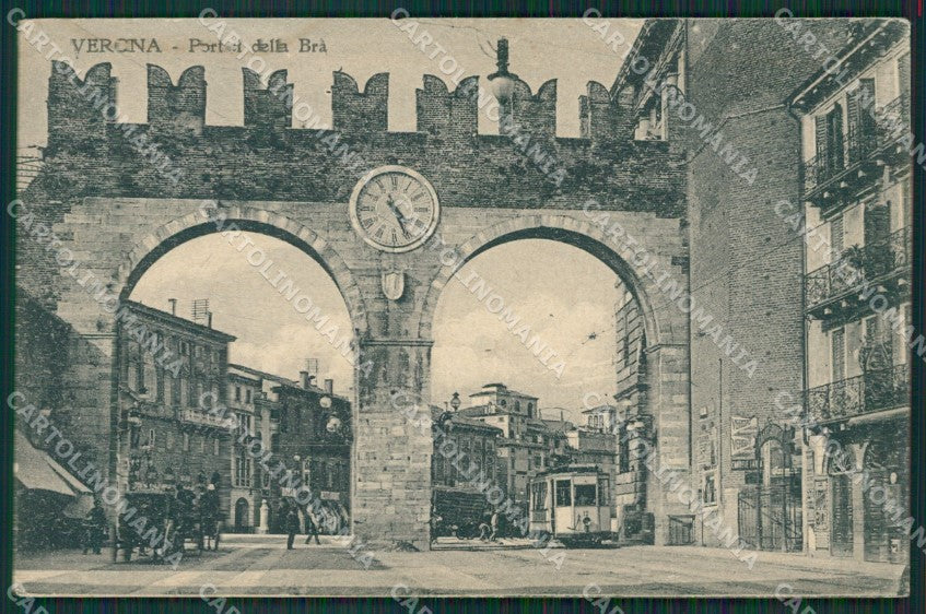 Verona Città Tram MACCHIE cartolina KV6460 – fronte