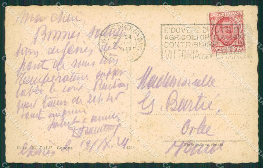 Genova Città Auto Tram cartolina KV6483 – retro