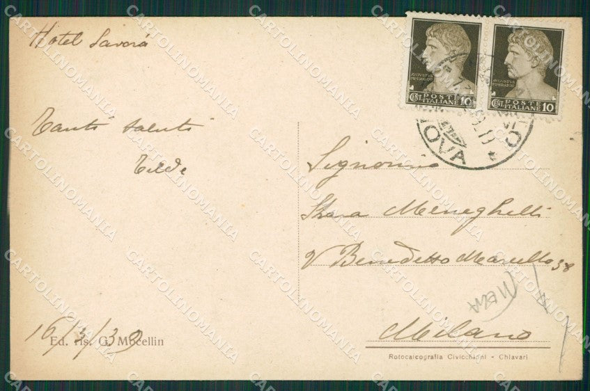Genova Rapallo PIEGA cartolina KV6491 – retro