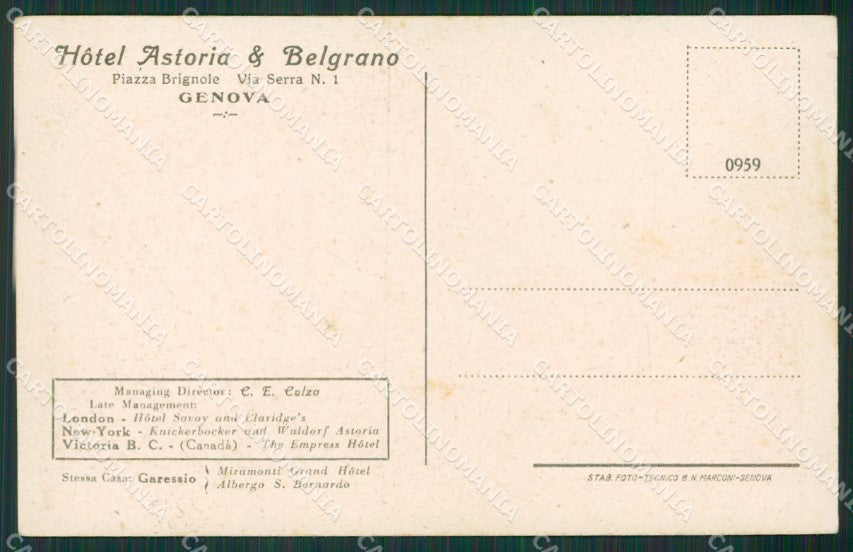 Genova Città cartolina KV6494 – retro