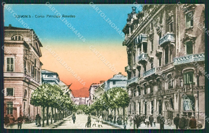 Savona Città PIEGA cartolina KV6521 – fronte