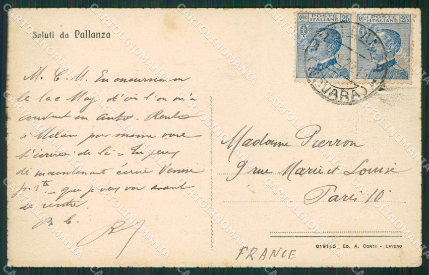 Verbania Pallanza Lago Maggiore cartolina KV6527 – retro