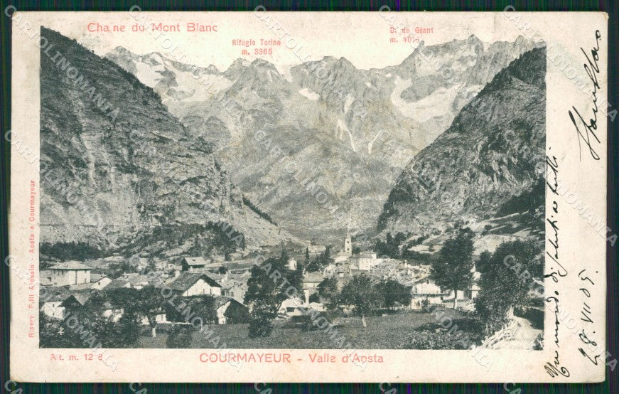 Aosta Courmayeur cartolina KV6556 – fronte